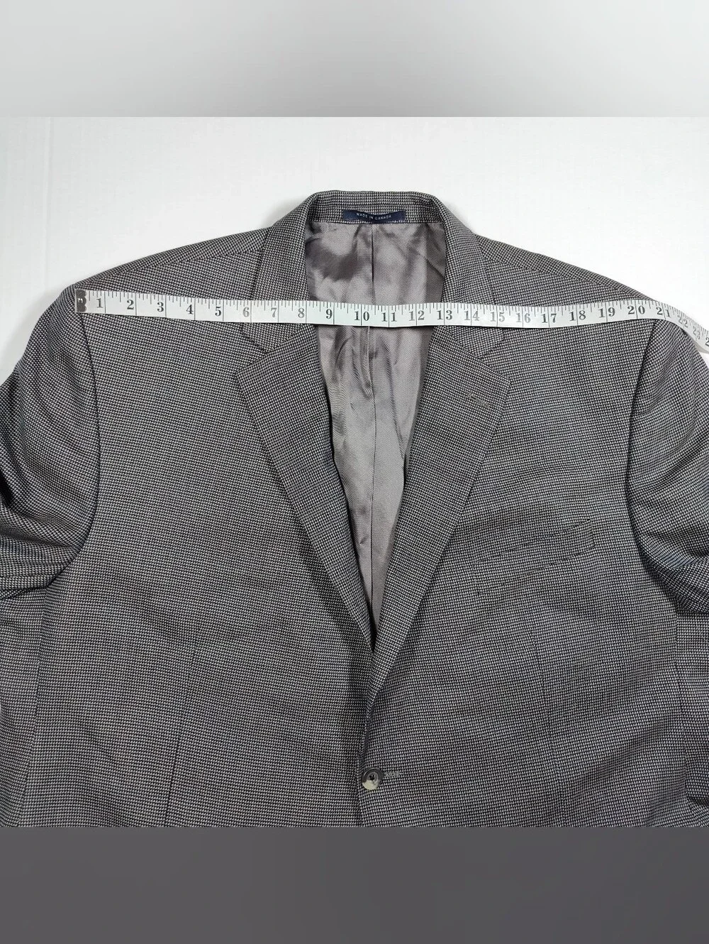 VTG Cremieux 100% Loro Piana Wool Gray Birdseye Blazer Sz 50R Canada Union Made